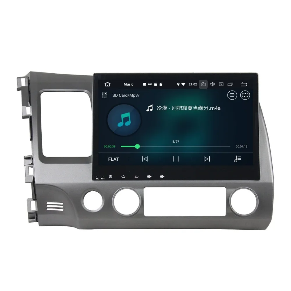 Discount Android 8.0 Octa Core 10.1" Car DVD GPS Multimedia Head Unit for Honda Civic 2006-2011 4GB RAM Radio Bluetooth WIFI Mirror-link 7