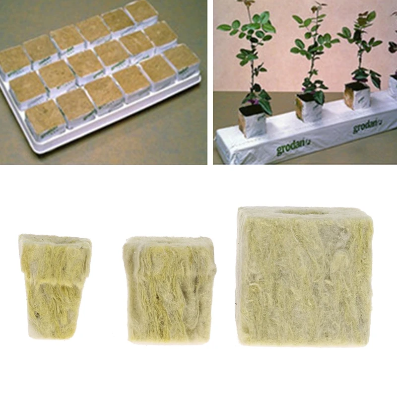 Кубик Rockwool гидропоники для выращивания медиа соиллесс выращивание посадки компресс база Садовые принадлежности