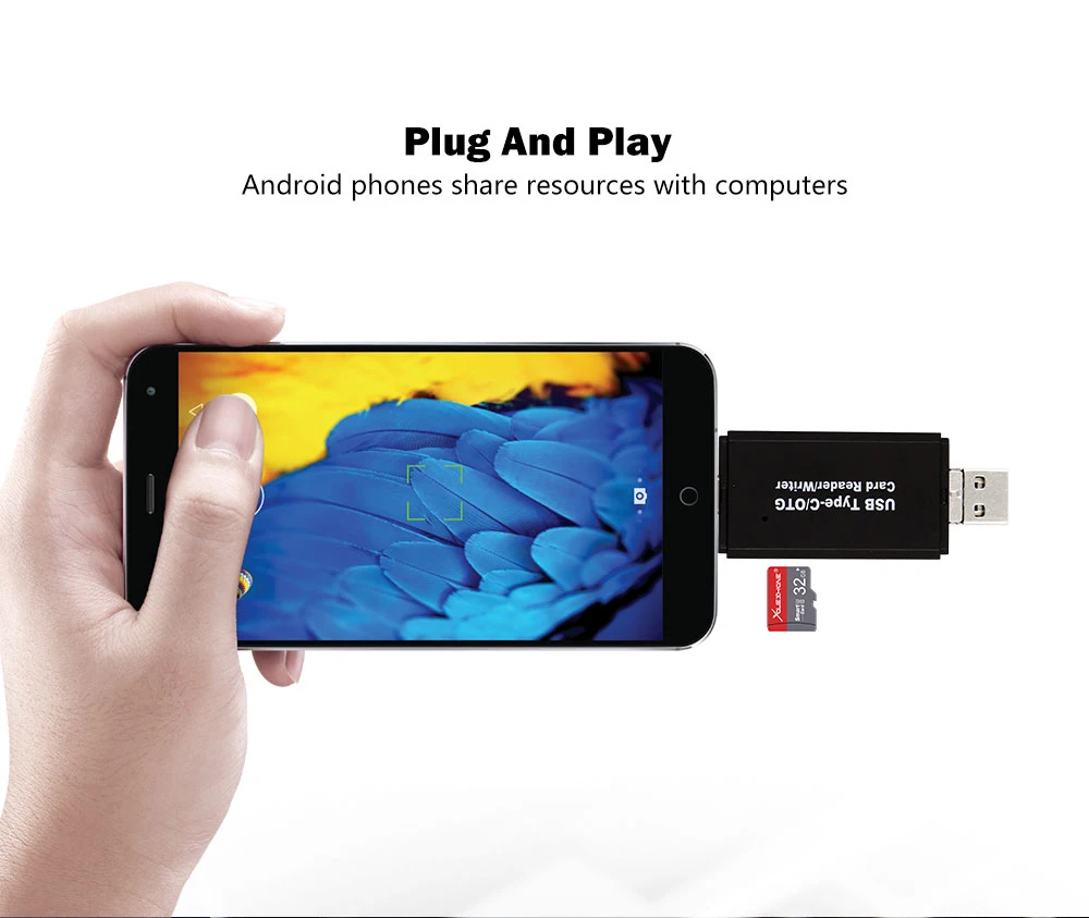 Type C и micro USB и USB 3 в 1 OTG Кардридер высокоскоростной USB3.0 Универсальный OTG TF/SD для Android Компьютерный удлинитель-переходник