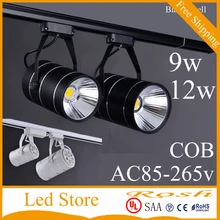 CREE cob светодиодные трековые светильники Прожекторы 9 Вт 12 Вт магазин одежды mall освещение теплый холодный белый+ CE UL SAA