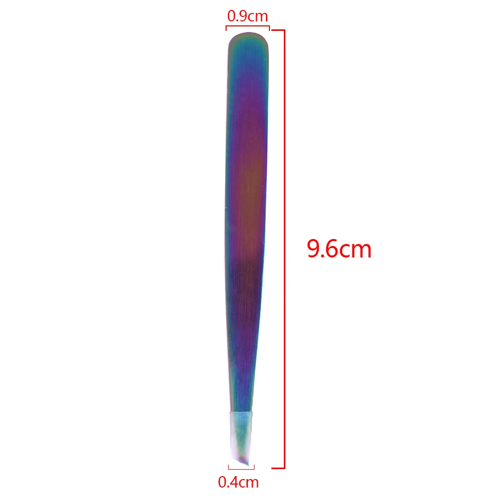 1 шт., новинка, цветные пинцеты для бровей из нержавеющей стали, триммер для удаления волос, клипса, косметика, инструмент для макияжа, 4 стиля