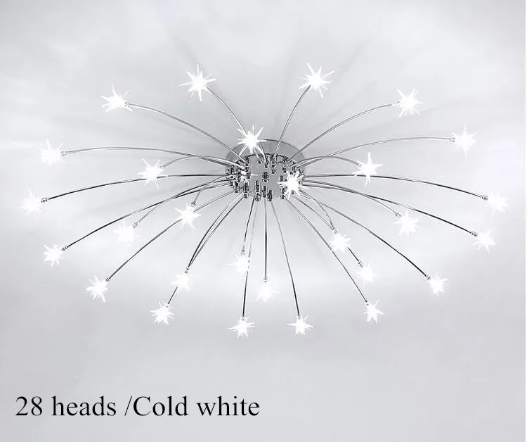 Lustres de Teto Plafonnier para o Quarto Luz da Lâmpada do Gelo Design Criativo Lâmpada Flor Vidro Lustre Decoração Casa Luminárias Led 8 Luzes de teto