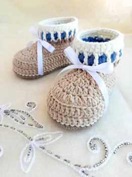 

Crochet Handmade Crochet Baby Shoes slipper bootie number 19071502