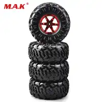 4Pcs/Set Rubber 1:10 Bigfoot Truck Tires&Wheel Bigfoot Monster 130mm RC 01R For Climbing Crawler Car Accessory