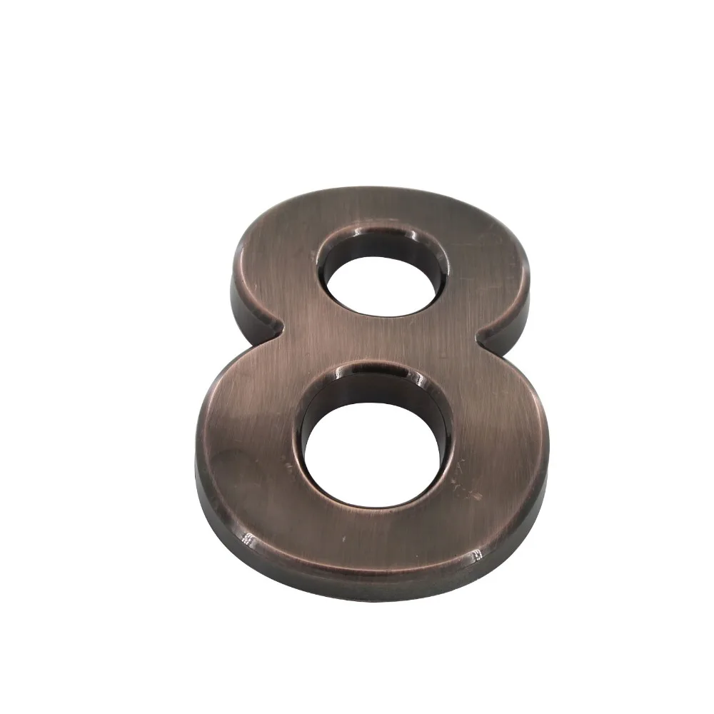 

Door Number 8# Red Bronze Color Digital House Number ABS Plastic 100mm Height Door Gate Number Door Plate