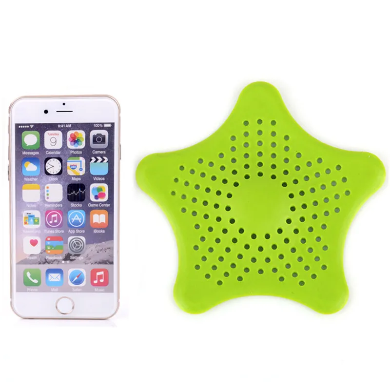 1Pc Star Sewer Outfall Strainer Bathroom Sink Filter Anti-blocking Floor Drain Hair Stopper Catcher Kitchen Bathroom Accessories