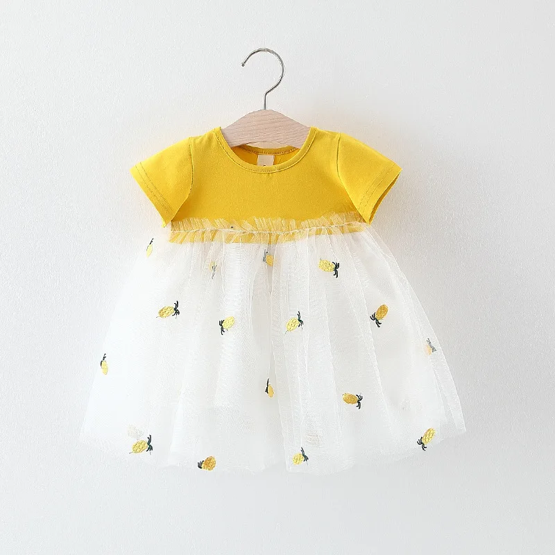 

Summer Baby Dress Toddler Girls Dresses Pineapple Embroidery Kids Dress for Girls Fashion Girls Clothing