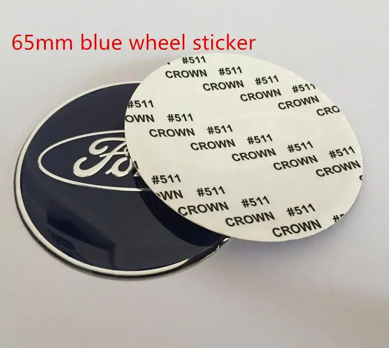 65mm blue sticker 4 шт. 56 мм 65 мм центральный колпак на колесо автомобиля значок пылезащитные Чехлы эмблема наклейка автомобиль Стайлинг Аксессуары - Название цвета: 65mm blue sticker