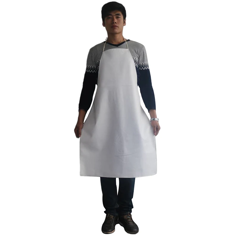 Waterproof Aprons Oil-proof Pu Leather Black White Bib Apron Labor Working Protective Clothing For Canteens Kitchen Restaurants Waterproof Aprons Oil-proof Pu Leather Black White Bib Apron Labor Working Protective Clothing For Canteens Kitchen Restaurants