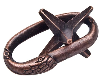 

Classic Cast Metal Star Ring Puzzle IQ Mind Brain Teaser Game for Adults Children TC Toy