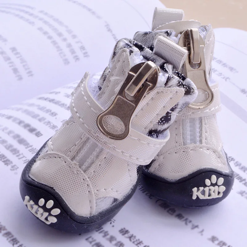 

Leopard Pet Shoes For Dogs Small Puppies Printing PU Boots Autumn And Winter Cat Boots Small Animals Breeds Goods Foot Wear