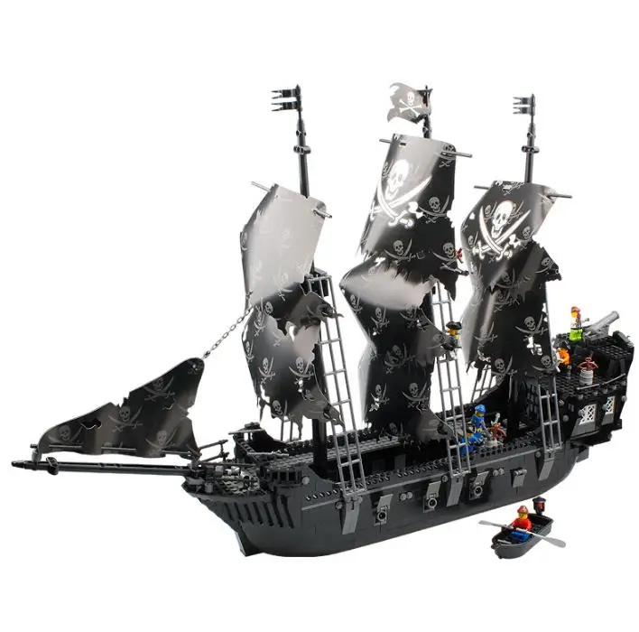

New Pirates of the Caribbean Black Pearl Ship Large 3D Model Building kits Blocks Christmas Gift Brick Toys for Children