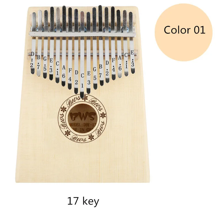 10/17 ключ палец калимба Mbira санза Thumb пианино карман размеры начинающих поддержки сумка клавиатура Marimba дерево музыкальный инструмент - Цвет: 07