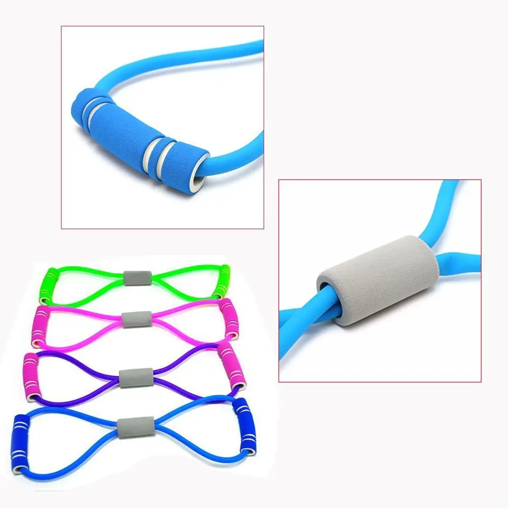 

2 Pcs 8 Shape Word Chest Developer Pull Rope Resistance Band Fitness Elastic Rubber Loop Weight Expansion Elastic Band Yoga Tubo