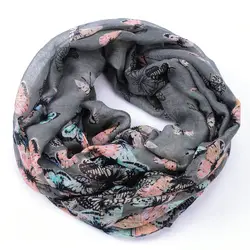 Весна и осень бабочка печати длинные мягкие для женщин обёрточная бумага шарф леди шаль Балийский пряжа шарф женские шарфы для дам