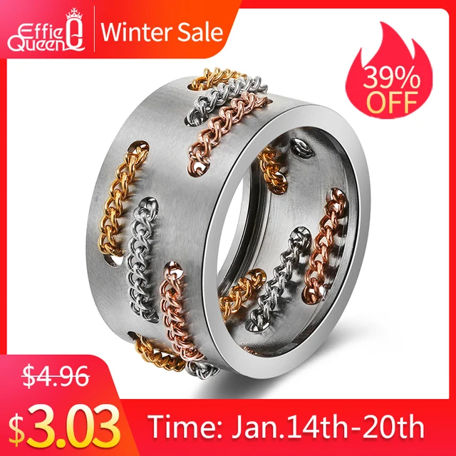 Effie Queen Newest Designer Bind Wedding Band Stainless Steel Ring for Men & Wom Effie Queen Newest Designer Bind Wedding Band Stainless Steel Ring for Men & Wom