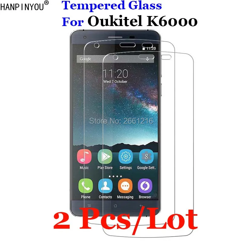 2 шт./партия для Oukitel K 6000 закаленное стекло 9H 2.5D Премиум-экран Защитная пленка