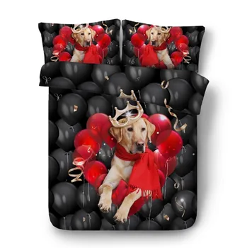 

Crown Dog Bedding set Luxury quilt duvet cover bed sheets sheet Super King Queen size full twin double bed in a bag linen 4PCS