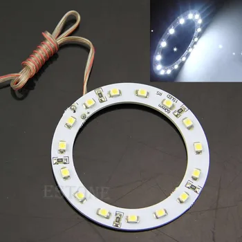 

2 Pcs Car Auto Motorcycle 15 SMD LED Angel Eyes Ring Light White 60mm