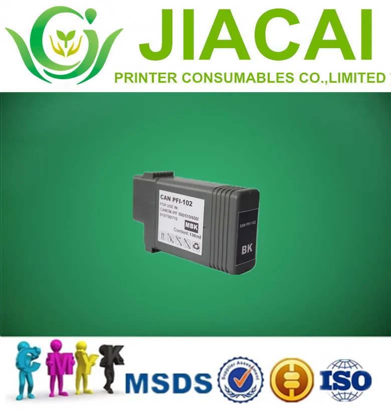 

Professional factory 500/510;600/610 for Canon PFI-102 Compatible ink cartridge with pigment ink for Canon printer