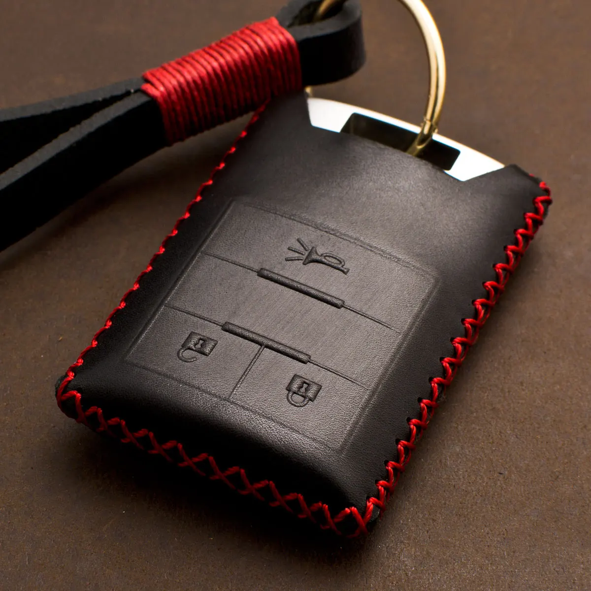 

1 PCS Genuine Leather Car Key Cover Key Case For Chevrolet Captiva 2015 Remote Key Case key cover Car-stying