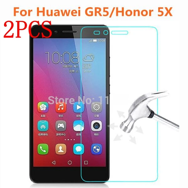 2 шт. Оригинальное закаленное стекло для Huawei GR5 защита экрана Thoughed Защитная пленка