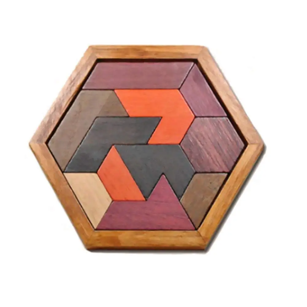 Wooden Hexagon Tangram Puzzles Wooden Puzzle Game For vrogue.co