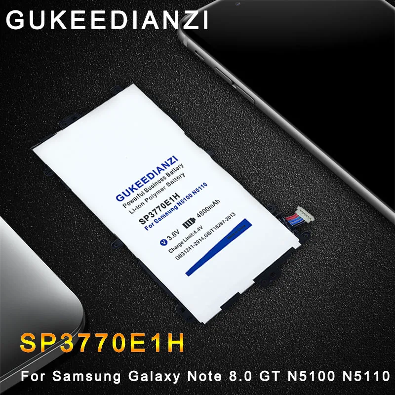 GUKEEDIANZI литий-ионный полимерный аккумулятор 4800 мАч SP3770E1H для samsung Galaxy Note 8,0 GT N5100 N5110 N5120 мощный деловой аккумулятор