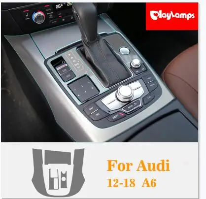 shift cover Автомобильный Стикеры для Audi прозрачная защитная пленка tpu Стикеры s для Audi A6 2012 Шестерни переключения аксессуары для интерьера - Название цвета: shift cover