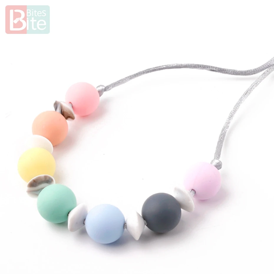 Brite Bites 1pc Silicone Teether Bracelet Teething Beads Necklace Brite Bites 1pc Silicone Teether