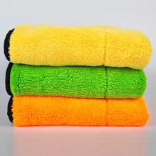 Новая ультратолстая плюшевая ткань из микрофибры для чистки автомобиля, уход за автомобилем, микрофибра для полировки воска, декоративные полотенца 45x38 см, автоуход CSL2017