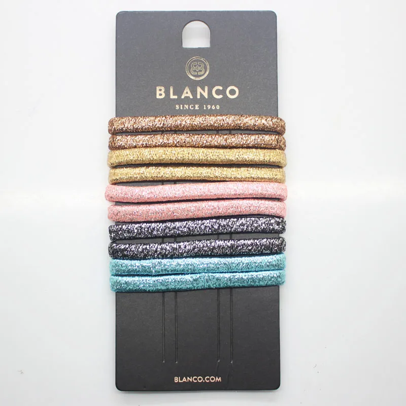 

10 Pcs/ set multi color glitter elastic hair bands bling hair scrunchies shinny ponytail holders hair accessories