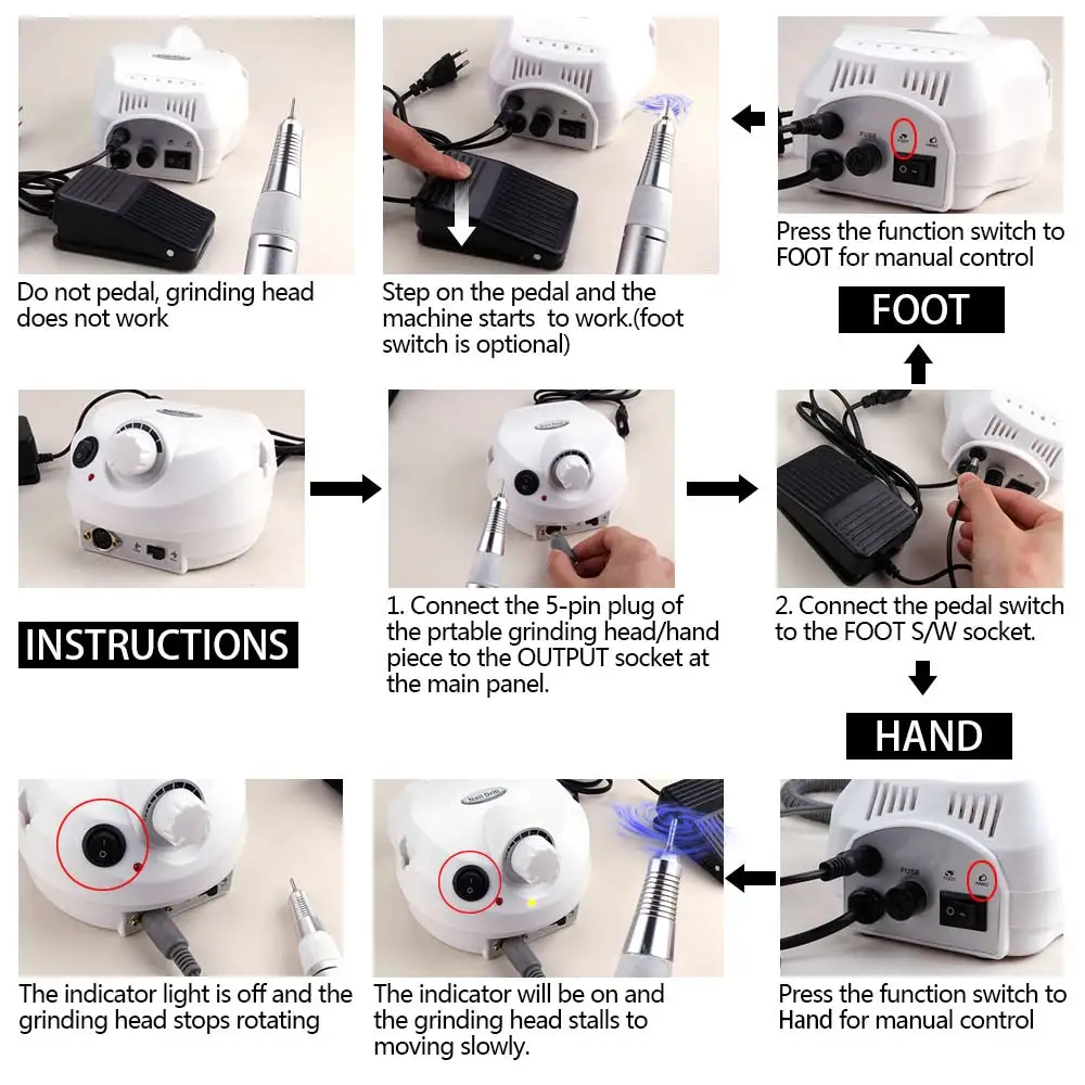 Cena 30000RPM profesjonalny aparat maszynowy do zestaw do manicure i pedicure elektryczny plik z nożem wiertarka do paznokci Art polerka Tool Bit