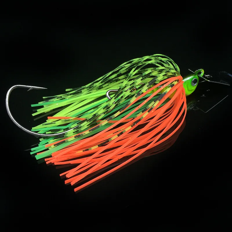 WATERBOY 7cm 10g Slicone Tail Chatterbait Vibrating Wobble Fishing Jig Lure-2