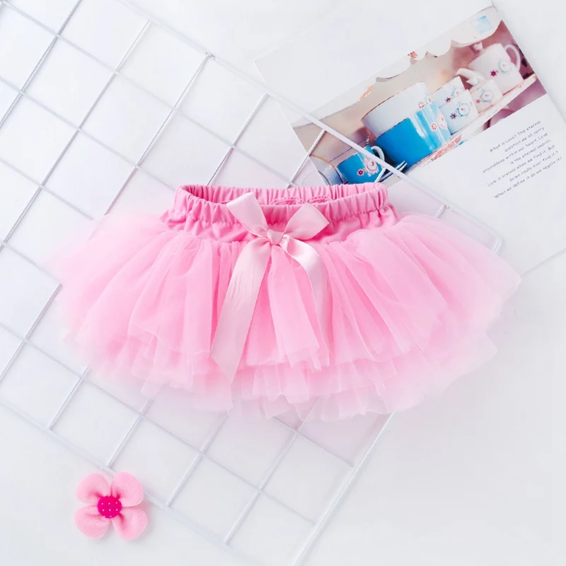 Pink Кружевная юбка-пачка для новорожденного, летняя юбка-пачка, милые юбки принцессы для детей от 0 до 24 месяцев - Цвет: Pink