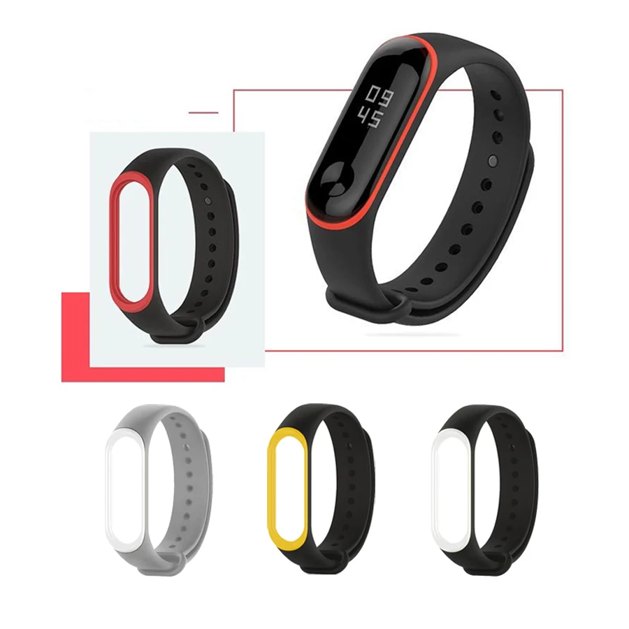

Strap For Xiaomi Mi Band 3 Double Color Silicon Replacement Belt For Mi Band 3 Bracelet Accessories for Miband 3 Strap