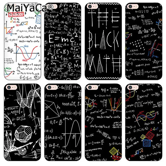 

MaiYaCa Math formula chemical style E=MC2 for iPhone 4S 5S 6S 7 8 Plus X XR XS MAX Phone Cases transparent Soft TPU Cover Cases