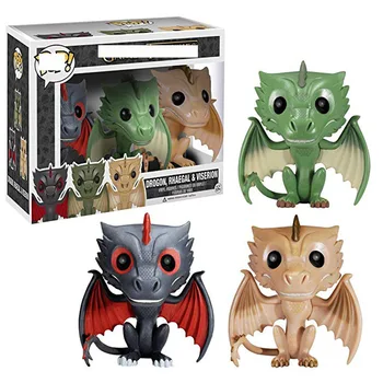Game of Thrones Rhaegal Viserion Drogon Dragon Cute PVC Action Figure Model Toys