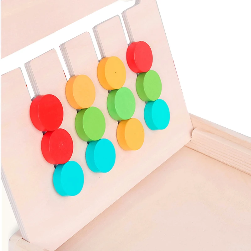 Brinquedos de Madeira Correspondência de Cores Montessori Early Matemática Brinquedos Educativos Toddle 4 Cores Combinando Treinamento Pensamento Brinquedos 9 Montessori cedo educacional matemática cor combinando brinquedos