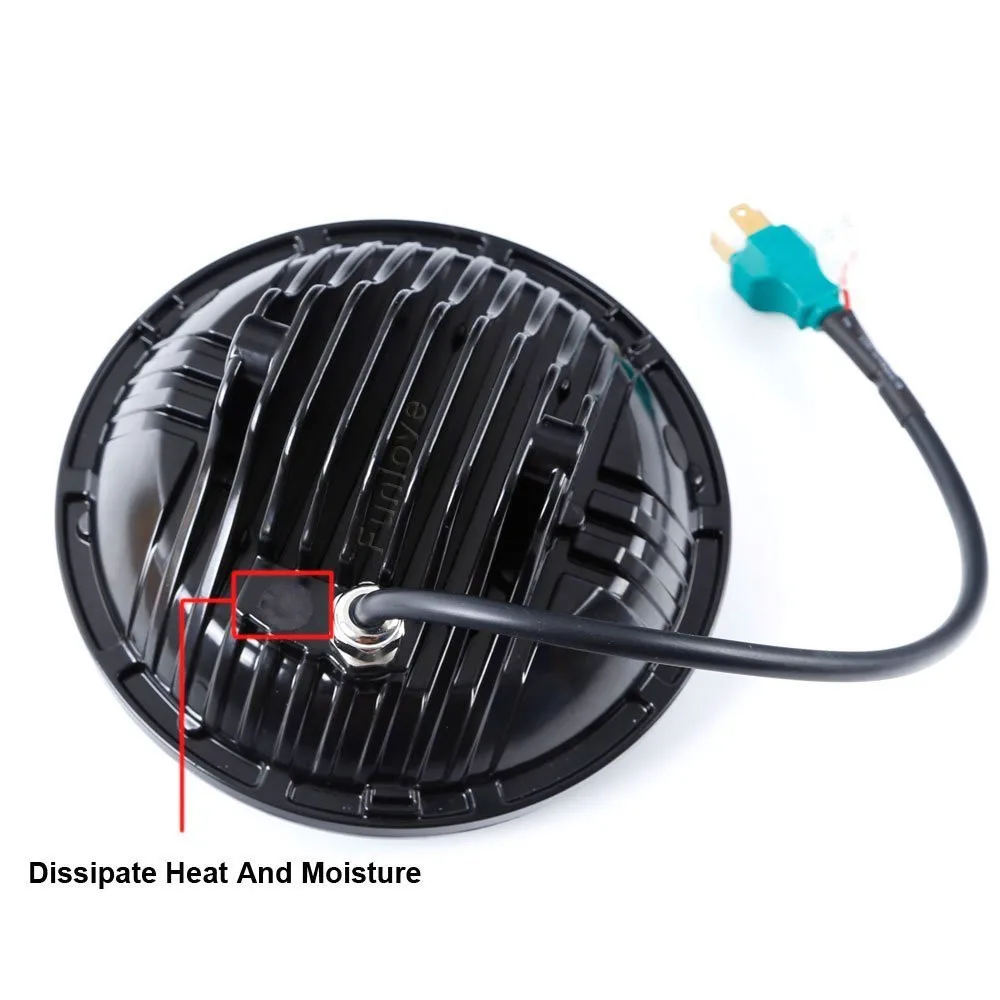 1pc round 7inch 75w led headlight for jeep wrangler TJ LJ JK, CJ-7, CJ-8 Scrambler (5)