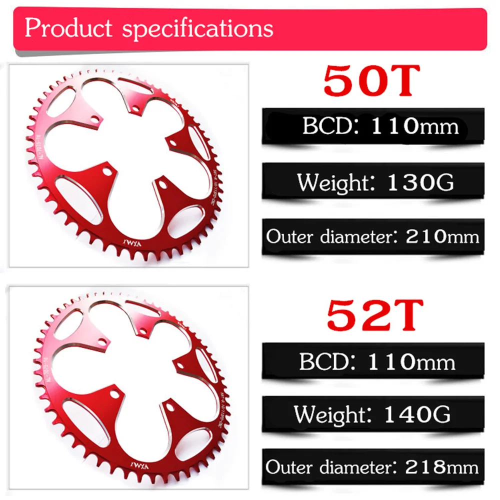 VXM Road Bicylcle 110BCD Кривошип 50 т 52 т 54 Т 56 т 58 т Звездочка сплав Сверхлегкий скалолазание мощность цепное кольцо пластина запчасти для велосипеда
