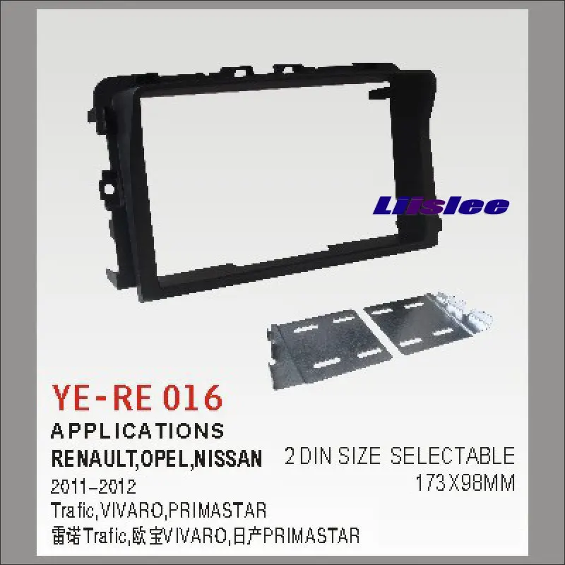 Liislee 2 DIN рамка панель для Renault trafc для Opel Vivaro для Nissan Primastar Aftermarket Радио DVD gps Navi установка