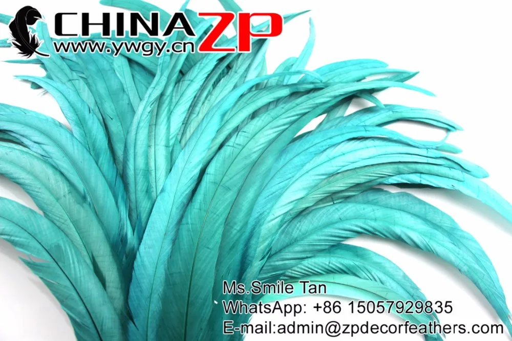 Peaock Green 40-45cm Rooster Tail Feather wholesale (3)