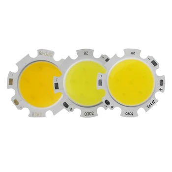 

10pcs/Lot LED Chip 3W DC 9-11V Input Light Source Led COB Lamp Chip Dia 28mm for DIY LED Floodlight Spotlight 300mA JQ