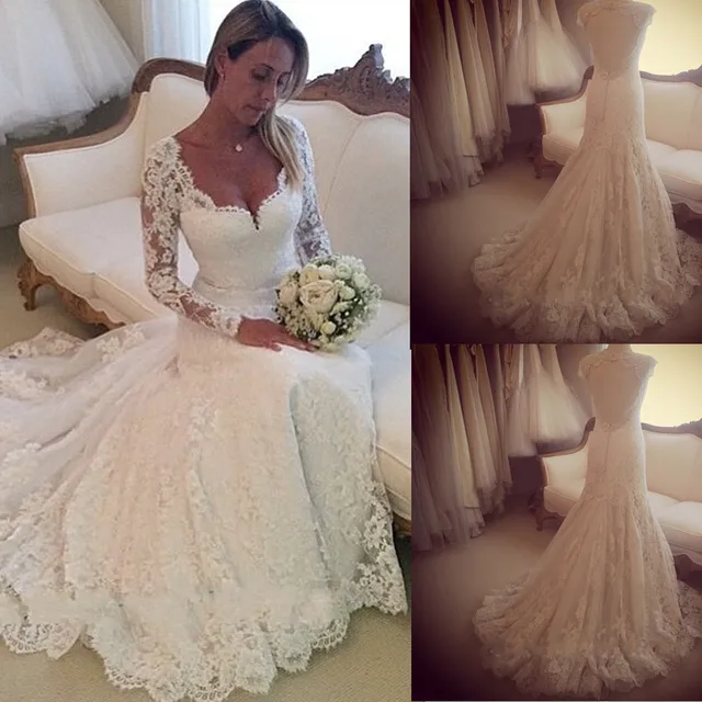 Sweetheart Long Sleeve Wedding Dresses