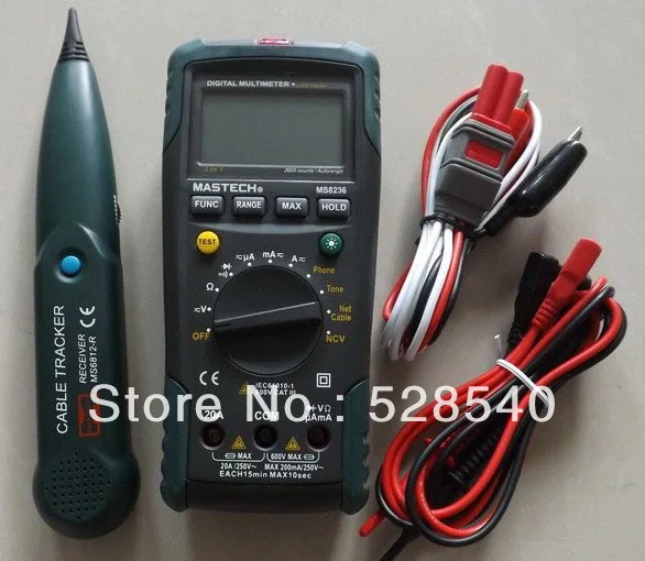 MASTECH MS8236 Цифровой Авто Диапазон мультиметр LAN тестер сетевого кабеля Tracker Тон