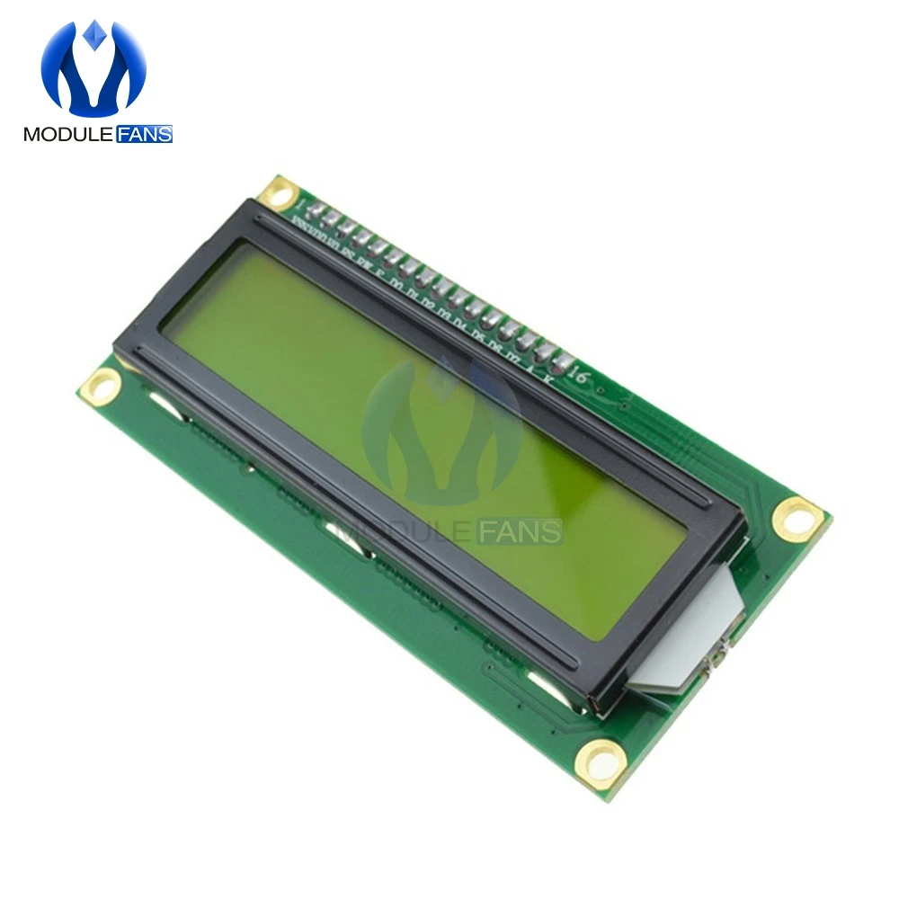 Yellow 1602 16X2 162 Big Character LCD Display Module Screen LCM Black on Yellow