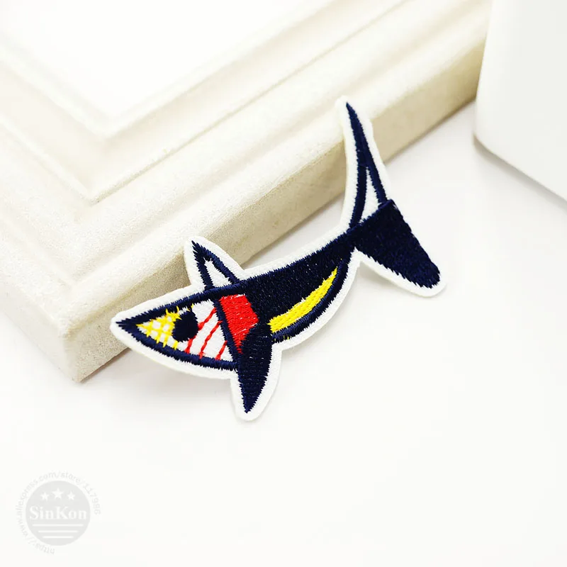Fish 5 0x7 0 см тканевый значок для рукоделия нашивки одежды Мультяшные ткань шитья