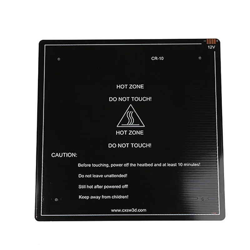 3D Printer Parts black MK3 hotbed Aluminum heated bed for CR-10 Hot-bed 12V 310x310x3mm option