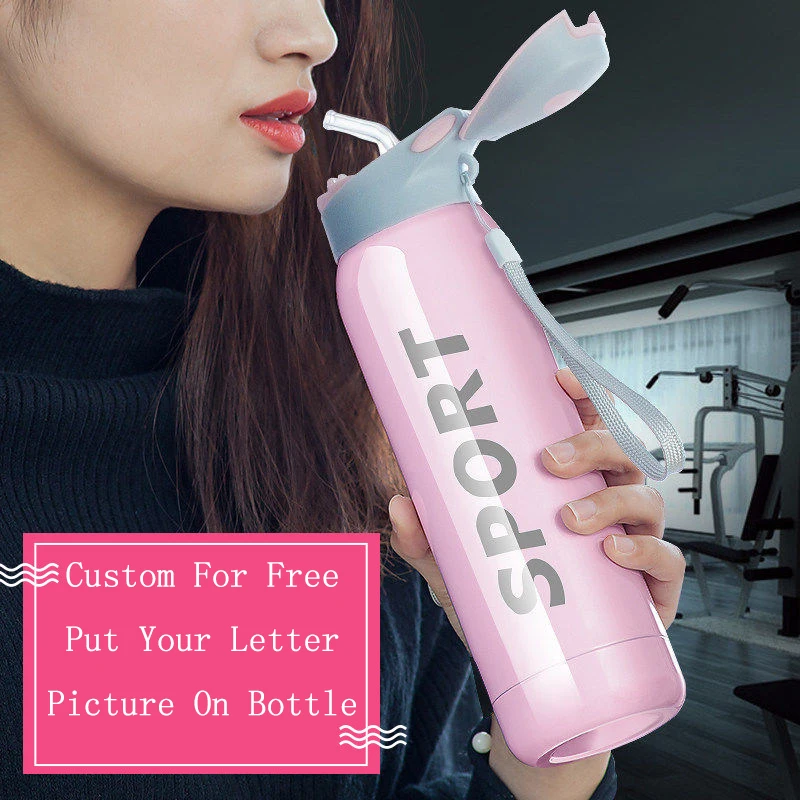 

Custom Sport Water Bottle Stainless Steel Cold Protection Powder Coated One Click Open Kettle Portable Insulated Bottle
